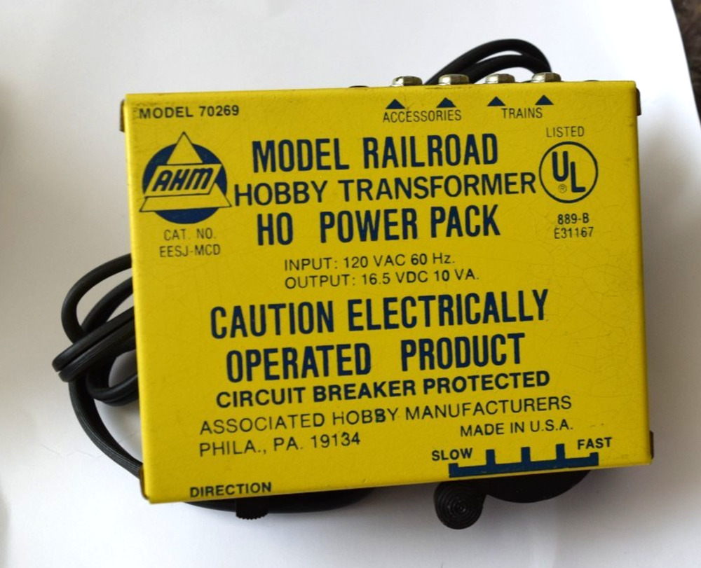 AHM Model 70269 Thunder Line Power Pack Transformer HO Scale Model Train Vtg